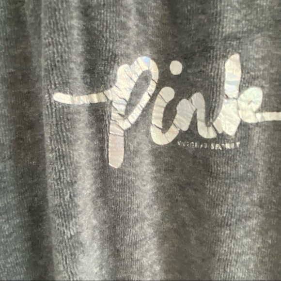 VS PINK Grey Velour Trackpants - Picture 3 of 7